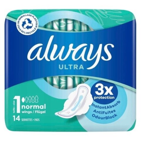 Always Ultra Podpaski Higieniczne ze Skrzydełkami Normal 14 szt. Always Ultra Podpaski Higieniczne ze Skrzydełkami Normal 14 szt.