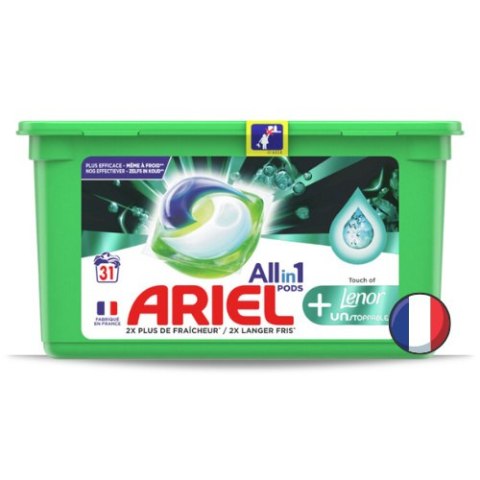 Ariel All in 1 Uniwersalne Kapsułki do Prania Lenor Unstoppables 31 szt. (Francja) Ariel All in 1 Uniwersalne Kapsułki do Prania Lenor Unstoppables 31 szt. (Francja)