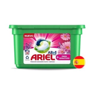 Ariel Kapsułki do Prania 3w1 Uniwersalne Fresh Sensation 14 szt. (Hiszpania)