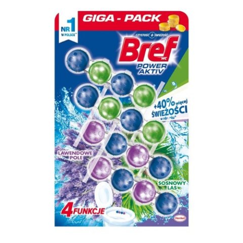 Bref Power Activ Lawendowe Pole i Sosnowy Las Zawieszka WC 4x50g Bref Power Activ Lawendowe Pole i Sosnowy Las Zawieszka WC 4x50g