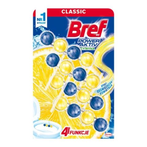Bref Power Activ Soczysta Cytryna Zawieszka WC 4x50g Bref Power Activ Soczysta Cytryna Zawieszka WC 4x50g