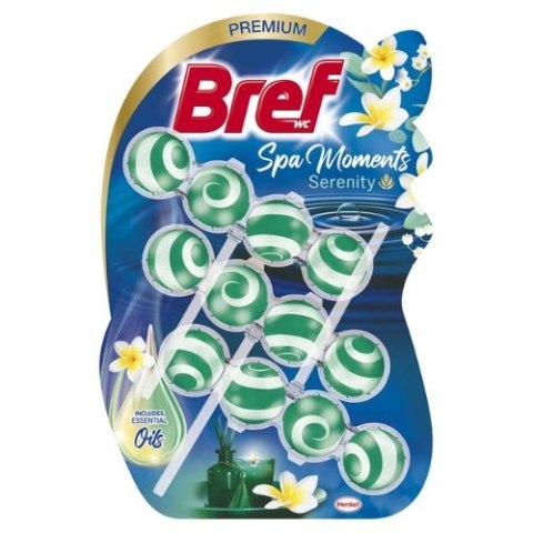 Bref Spa Moments Serenity Kostka Zawieszka do Toalety WC Kwiatowa 3x50g