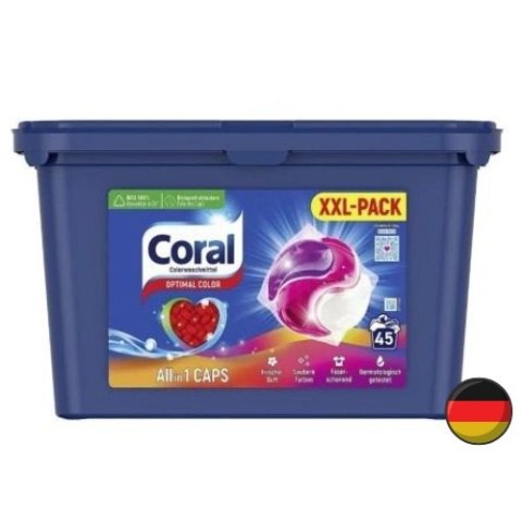 Coral All in 1 Kapsułki do Prania Koloru 45 sztuk (Niemcy) Coral All in 1 Kapsułki do Prania Koloru 45 sztuk (Niemcy)