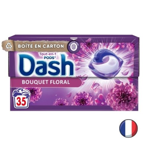 Dash Bouquet Floral Uniwersalne Kapsułki do Prania Kwiatowe 35 szt. (Francja)