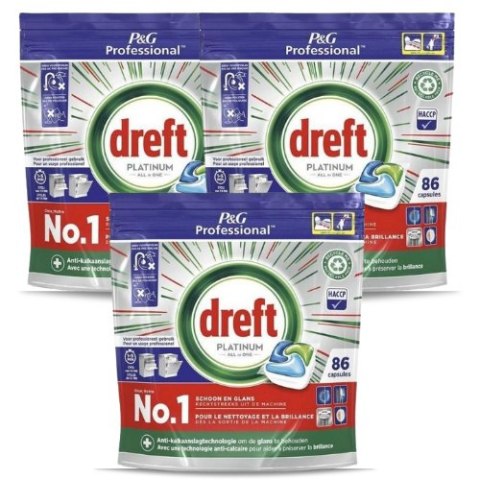 Dreft Platinum Tabletki do Zmywarki 3 x 75 szt. = 225 szt (Belgia)
