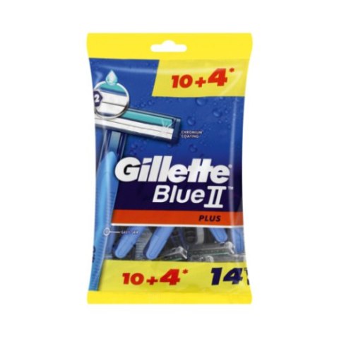 Gillette Blue II Plus Jednorazowe Maszynki do Golenia 14 sztuk Gillette Blue II Plus Jednorazowe Maszynki do Golenia 14 sztuk