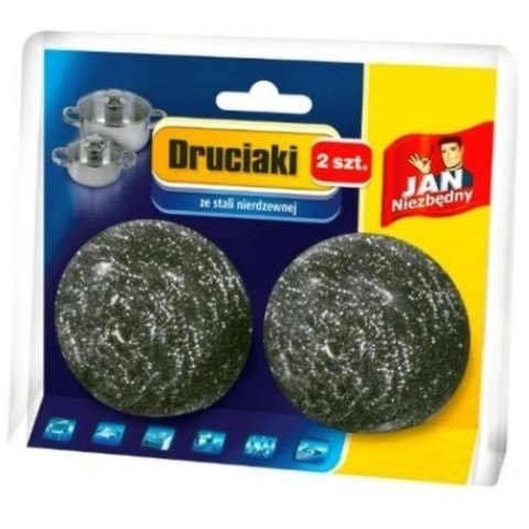 Jan Niezbędny Zmywak Spiralny Druciak ze Stali Nierdzewnej 2 szt.