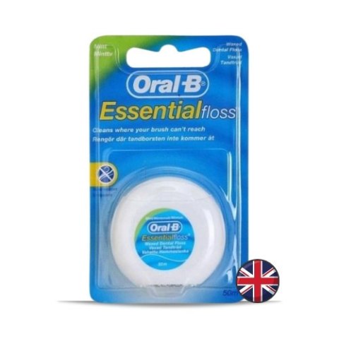 Oral-B Essential Floss Nić Nitka Dentystyczna 50 m (Wielka Brytania) Oral-B Essential Floss Nić Nitka Dentystyczna 50 m (Wielka Brytania)