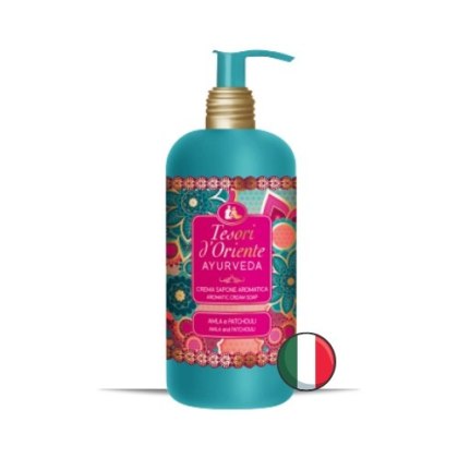Tesori d'Oriente Ayurveda Kremowe Mydło w Płynie Amla Paczula 300 ml (Włochy)