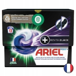 Ariel All in 1 Kapsułki do Prania Czarnego Revita Black 12 szt. (Francja)