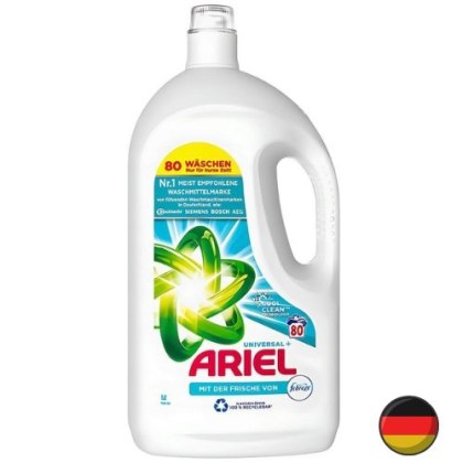 Ariel Universal+ Febreze Żel do Prania Białych i Jasnych Tkanin 80 prań (Niemcy)