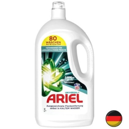 Ariel Universal+ Touch of Lenor Żel do Prania Białych i Jasnych Tkanin 80 prań (Niemcy)
