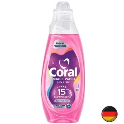 Coral Magic Wash Żel do Prania Kolorów do Krótkich Cykli 15 minut 21 prań (Niemcy)