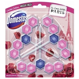 Domestos Power 5 Love with Paris Romantic Rose Kostki Zawieszki do Toalety WC 3x55g