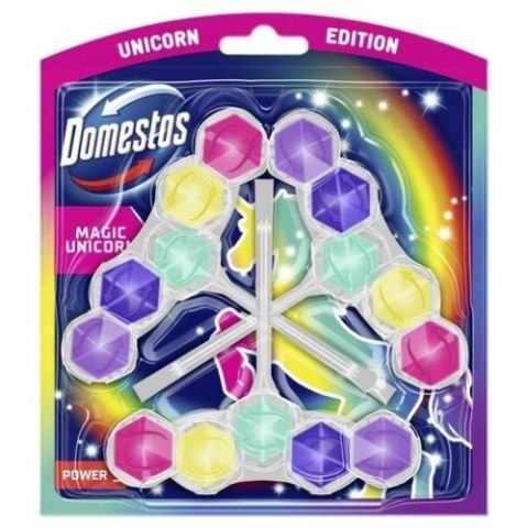 Domestos Power 5 Magic Unicorn Kostki Zawieszki do Toalety WC 3x55g