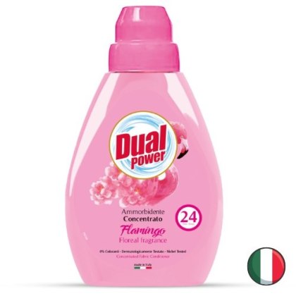 Dual Power Flamingo Koncentrat Płyn do Płukania Kwiatowy 24 prania (Włochy)