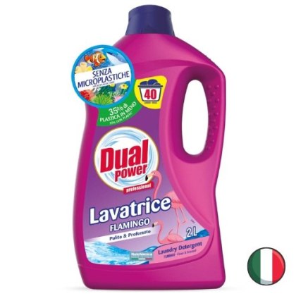 Dual Power Flamingo Uniwersalny Płyn do Prania Kwiatowy 40 prań (Włochy)