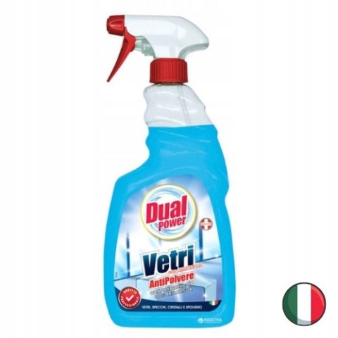 Dual Power Płyn do Mycia Szyb Luster Szkieł z Amoniakiem 750 ml (Włochy)