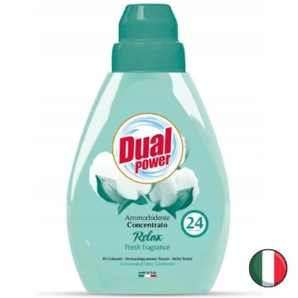 Dual Power Relax Koncentrat Płyn do Płukania Świeży Zapach 24 prania (Włochy)