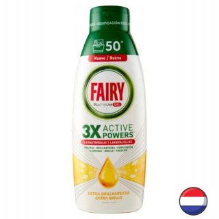 Fairy Platinum Lemon Żel do Zmywarki Extra Połysk Cytrynowy 50 cykli (Holandia)