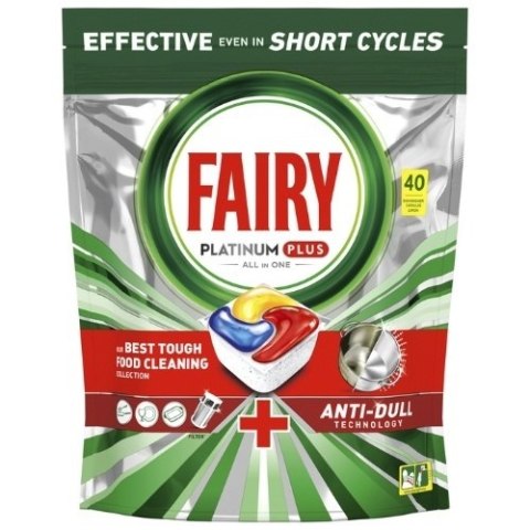 Fairy Platinum Plus Lemon Kapsułki do Zmywarki Cytrynowe 40 szt.