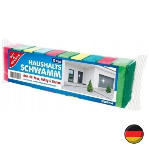 G&G Gąbki Zmywaki Kuchenne do Naczyń Kolorowe 10 szt. (Niemcy)