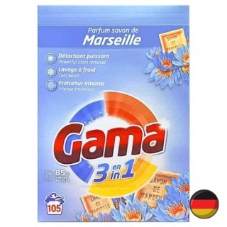 Gama Uniwersalny Proszek do Prania z Mydłem Marsylskim 105 prań (Niemcy)