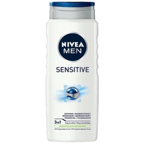 NIVEA MEN Sensitive Żel pod Prysznic dla Mężczyzn 3w1 500 ml