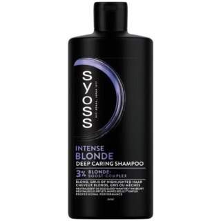 Syoss Intense Blonde Deep Caring Szampon do Włosów Blond Rozjaśnianych Siwych 440 ml