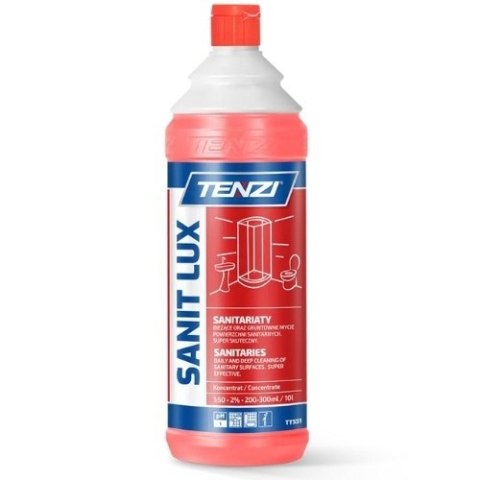 TENZI SANIT LUX Odkamieniacz do Łazienki Armatury Szyb Kabin Prysznicowych Koncentrat 1l