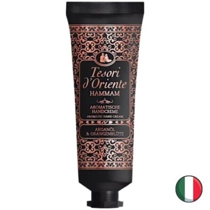 Tesori d'Oriente Hammam Krem do Rąk Olej Arganowy Kwiat Pomarańczy 75 ml (Włochy)