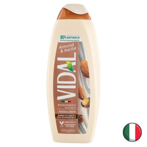 Vidal Almond & Karite Żel pod Prysznic Olej Migdałowy Masło Shea 600 ml (Włochy)