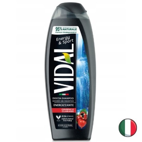 Vidal Sport & Energy Żel pod Prysznic Guarana Żeń-szeń 250 ml (Włochy)