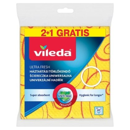 Vileda Ultra Fresh Ściereczka Ścierka Uniwersalna z Jonami Srebra 3 szt.